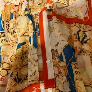 Versace Multicolor Silk Blouse